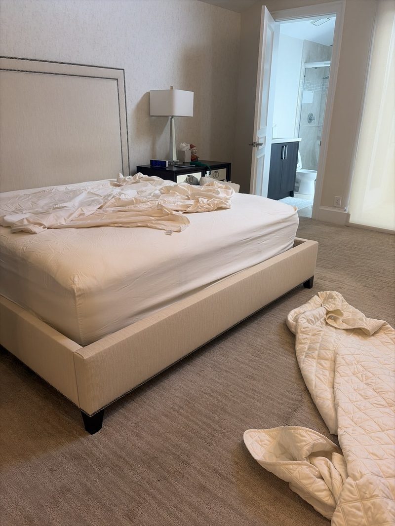 Bedroom before cleaning